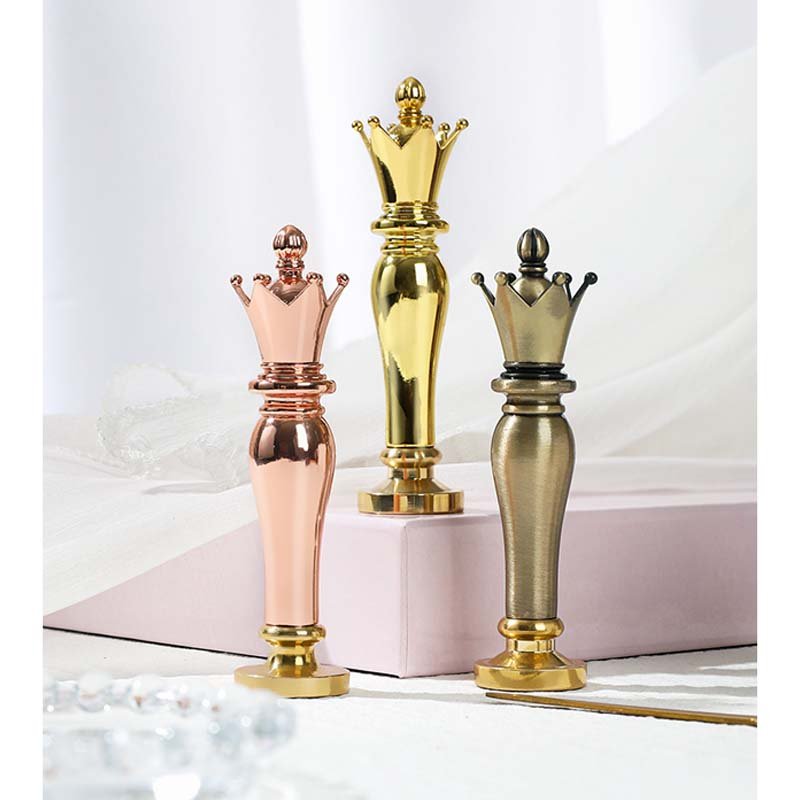 Customized wholesale Metal Crown Handle Single Seal Wax Sealing Copper Head (Handle+seal head) Optional patterns