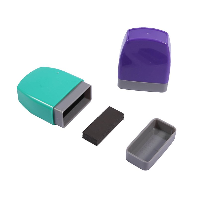 Factory atomic Multi Color Foam Office Teacher universal 7mm photosensitive pad Custom Pre Inked Logo 13X33mm HA Flash Stamp