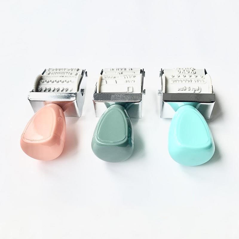 custom rubber ink stamp roller rolling phrase text personalized stamps