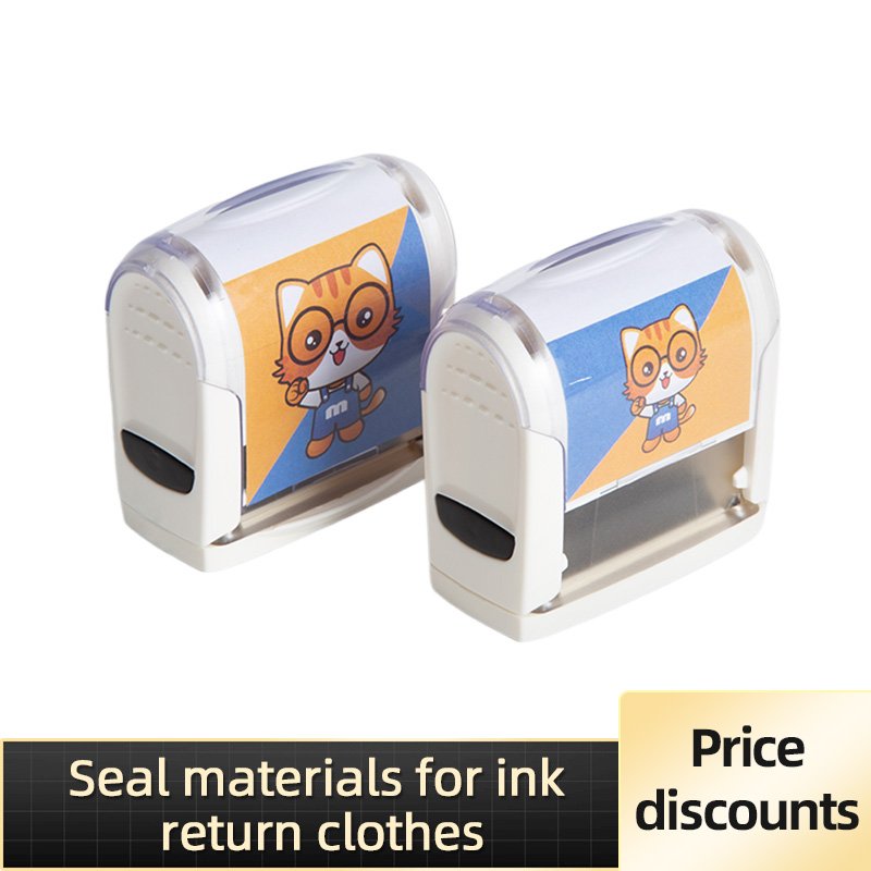 Plastic Self-Inking Fabric Stamps Clear Clothing Stamps for Kids for Office Use