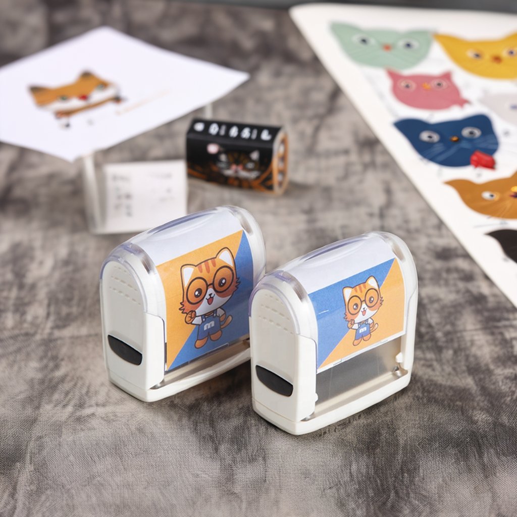 Plastic Self-Inking Fabric Stamps Clear Clothing Stamps for Kids for Office Use