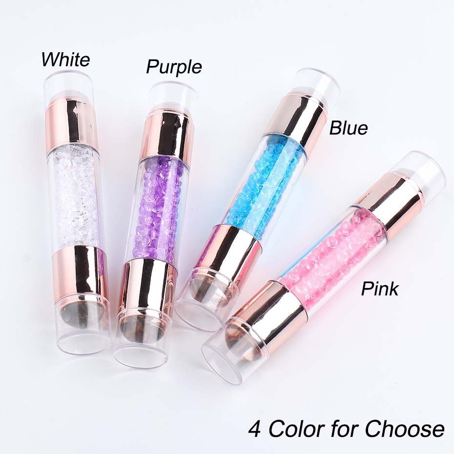 sale nail art tools Double - headed silicone nail template seal acrylic diamond nail stamp Wholesale