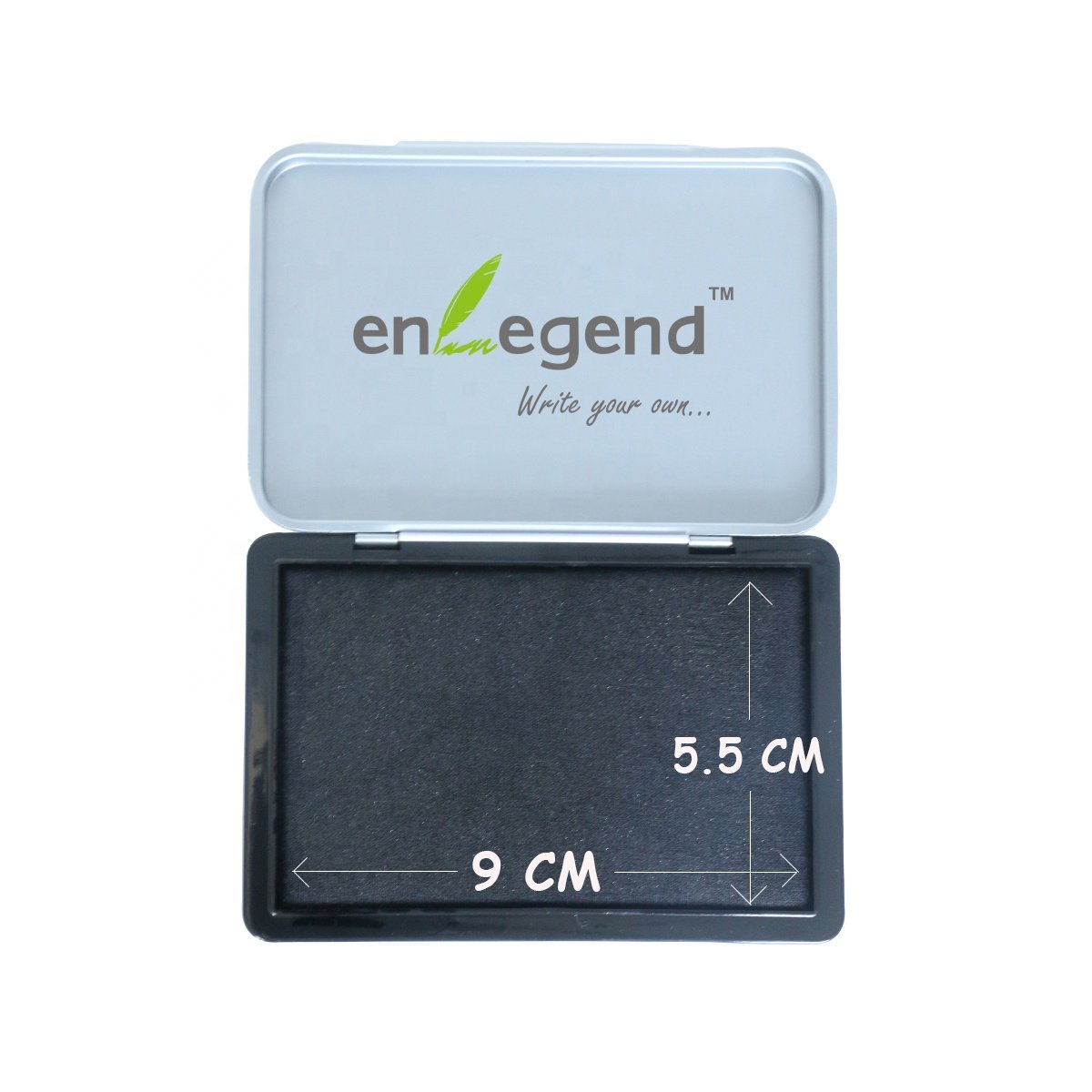 Office Fingerprint Stamp Ink Pad Rectangular Metal Standard Stamp Custom Acceptable Metal Case with Color Box