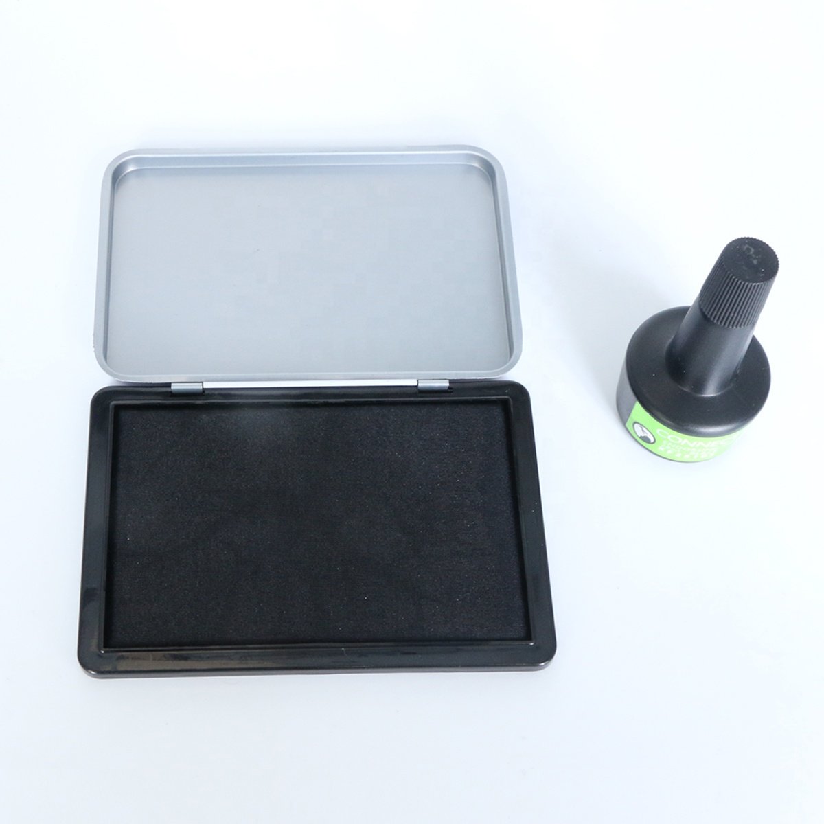 Office Fingerprint Stamp Ink Pad Rectangular Metal Standard Stamp Custom Acceptable Metal Case with Color Box