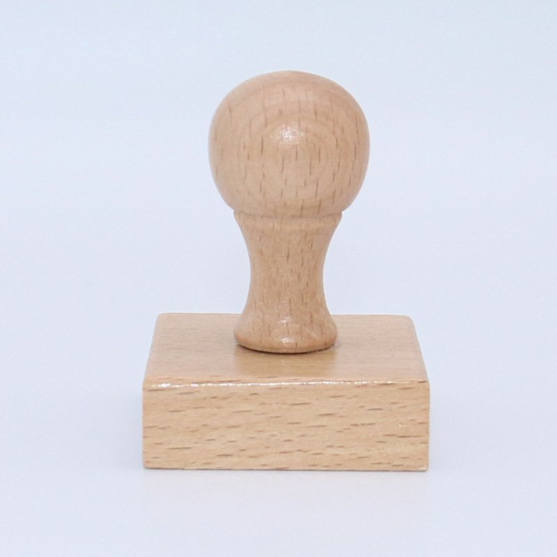 Natural Wooden With Round Handle Personalized Wood Handle Blank Wooden Rubber Stamp