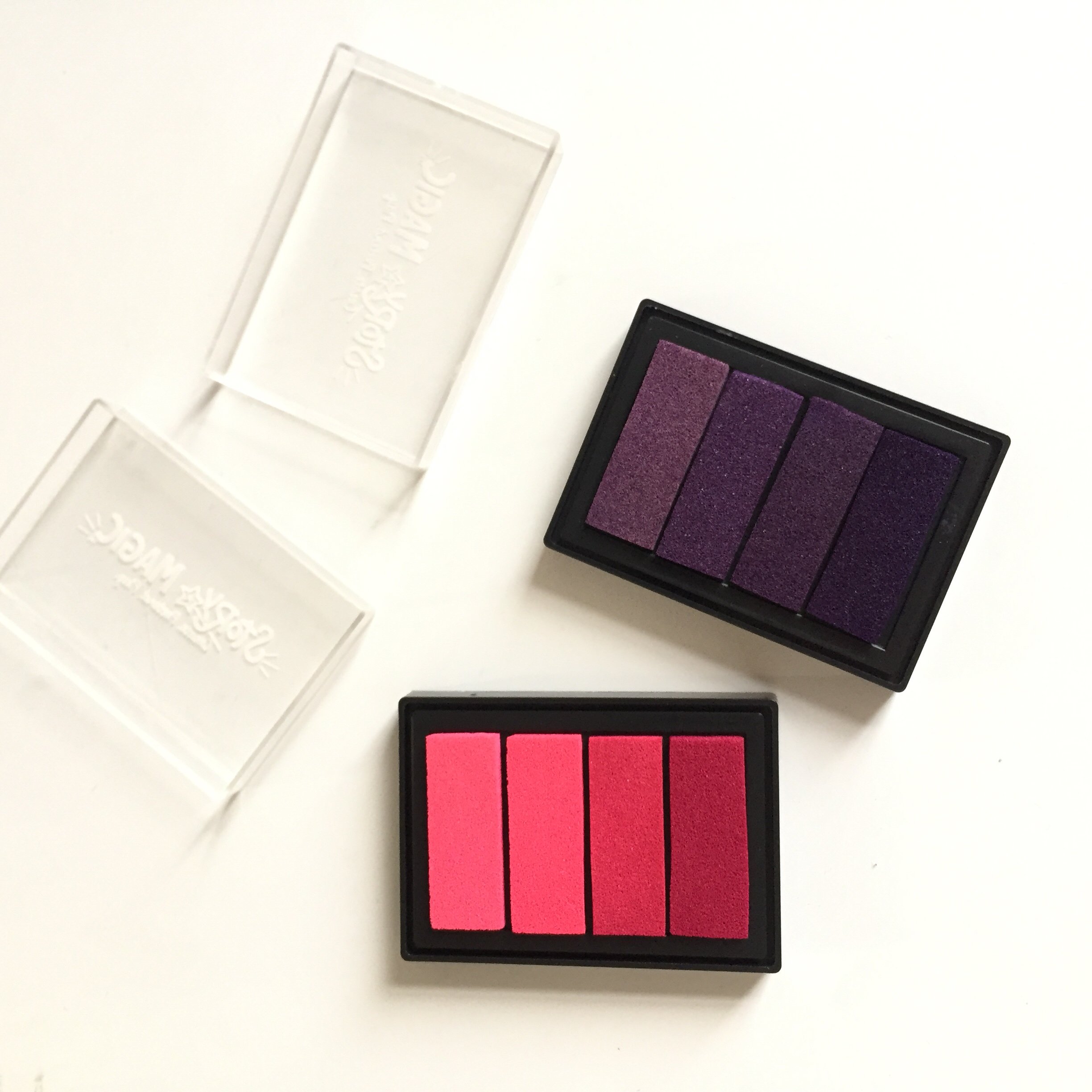 Factory customized 4-color rectangular stamp pad Safe and non-toxic ink Support pattern/ink color customization