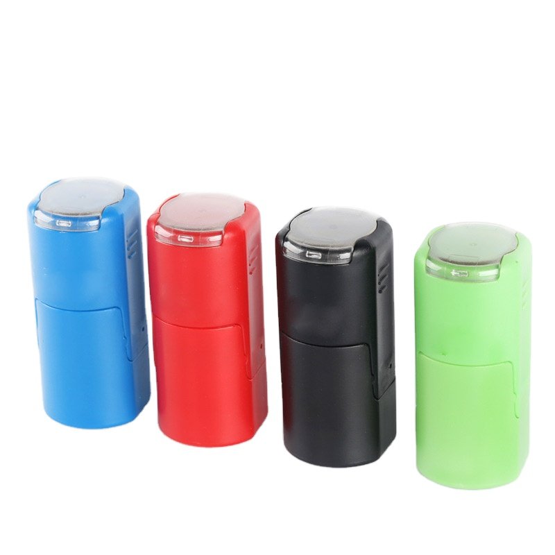High Quality Custom Rubber Pocket Stamps 12 mm Round Rubber Seal Self Inking Stamp Automatic Personal Logo Pocket Stamps