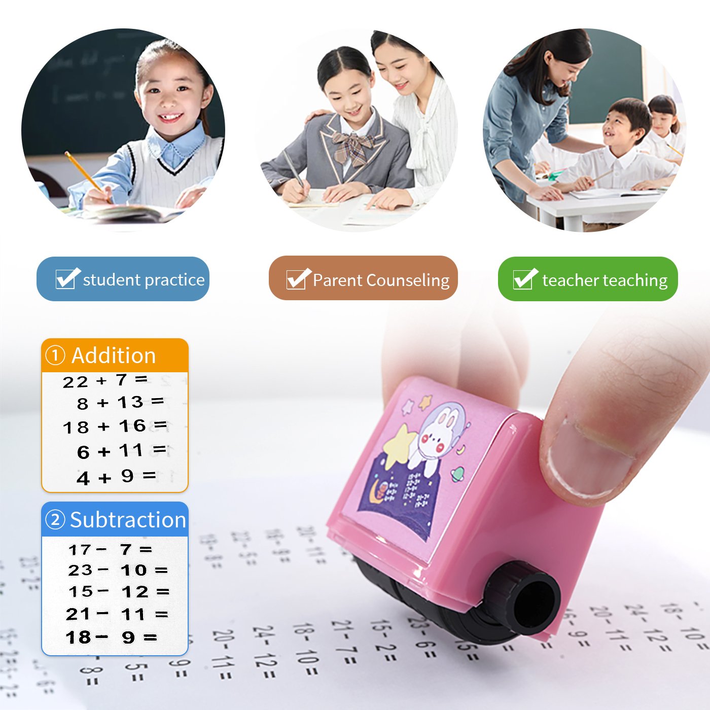 Math Roller Stamp -Multiplicatio And Division Stamp Within 100 Pupils Math Practice Questions Digital Roller Stamp