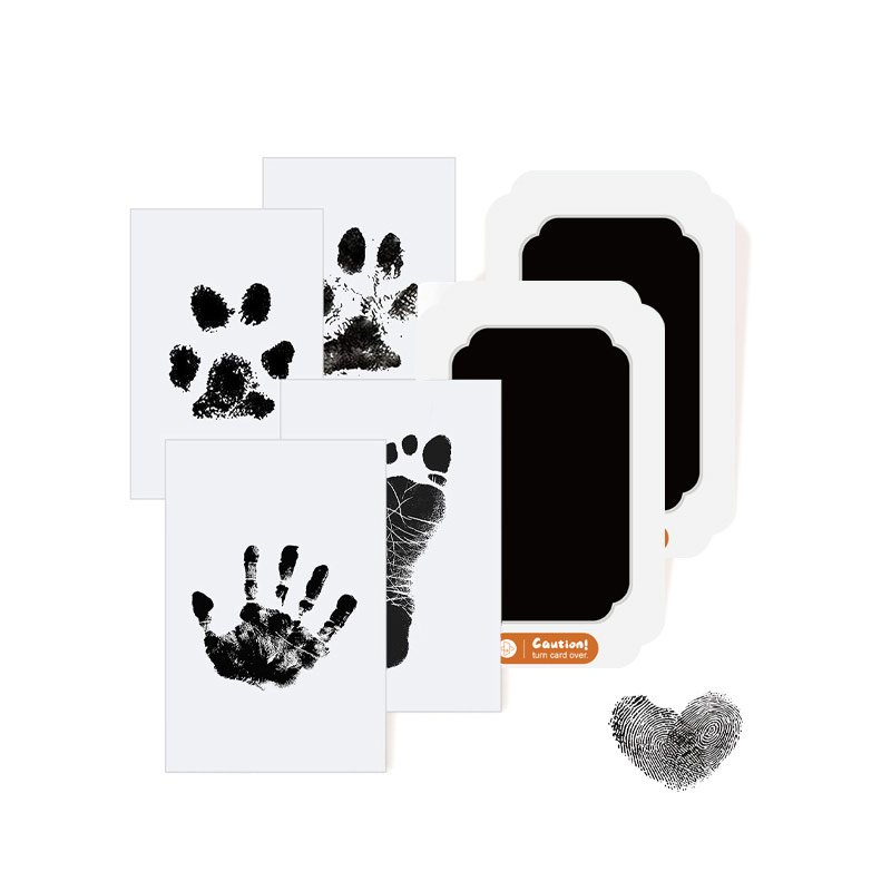 Hot sale dog or cat paw print handprint footprint stamp inkless ink pet dog paw prints souvenir photo frame kit