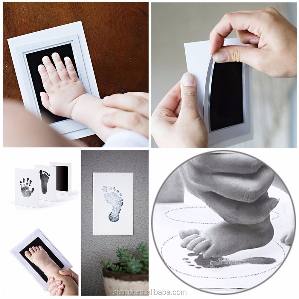 2024 Manufacturer best selling baby care non-toxic clean touch ink pad inkless baby footprint handprint ink pad for frame