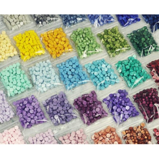 89 Colors Octagon Shape Luxury Craft Sealing Wax Beads Resin and Plastic Wax Seal Beads for Wedding and Office Wax Seal Stamp