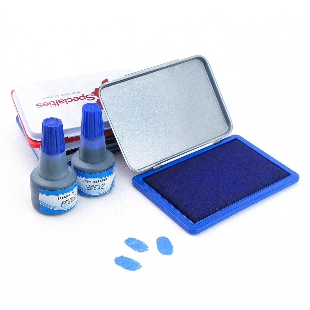 Stamp Ink Pad Blue Purple Ink For Stamp Pad Color Stamp Pad Refill Ink For Office, School