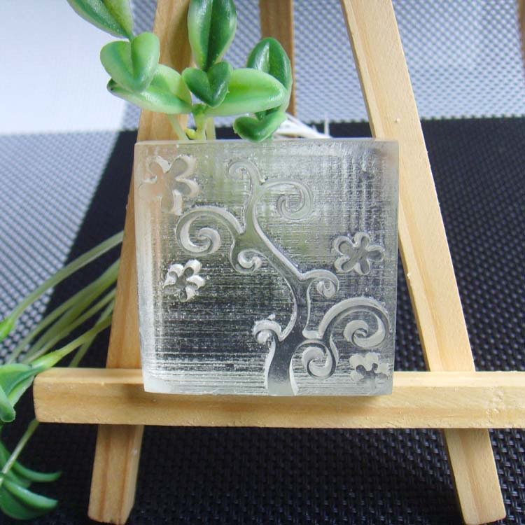 Lovely Pattern acrylic crystal soap rubber stamp/Square shape Soap Making Mold