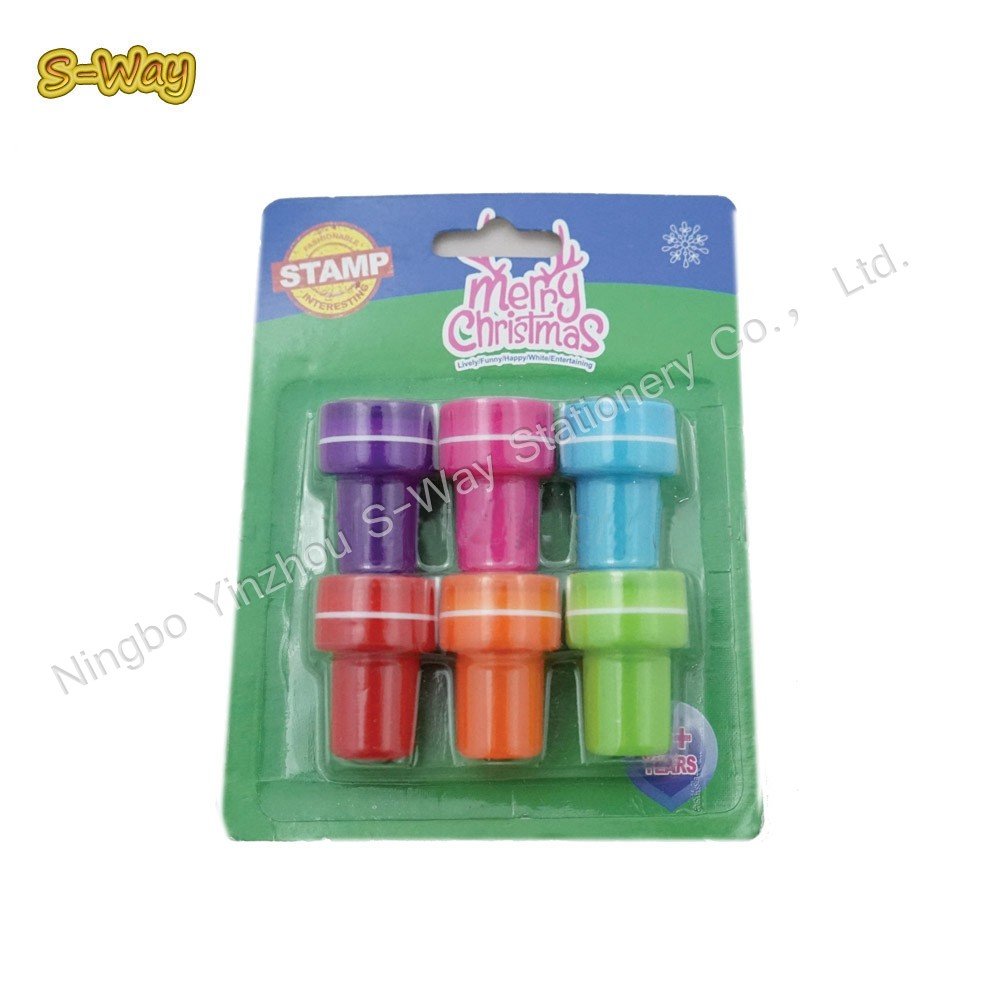 8pcs round stamps for kids/plastic toy stamps