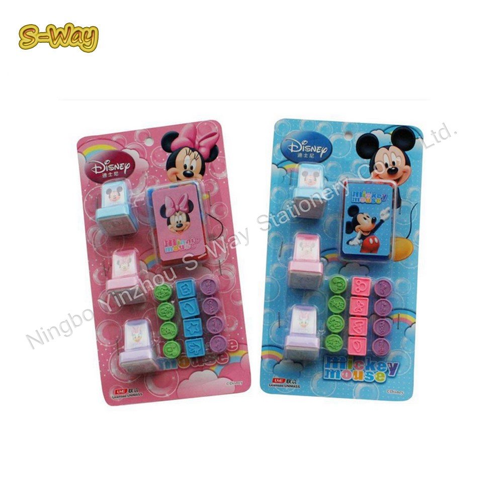8pcs round stamps for kids/plastic toy stamps
