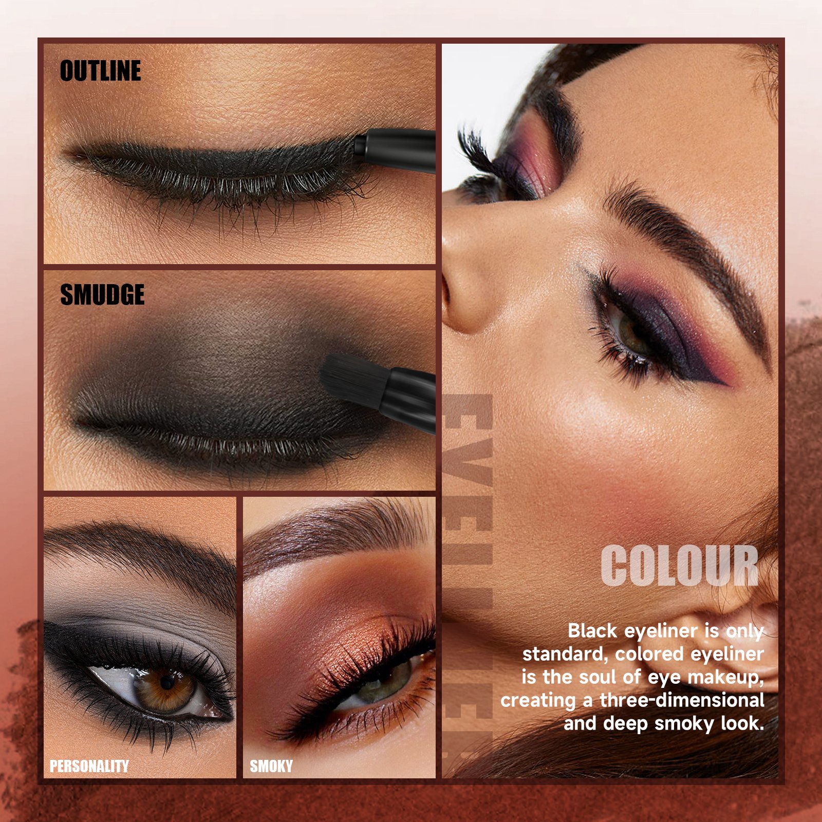 Private Label Vegan Cosmetic Waterproof Long Lasting Color Gel Eyeliner