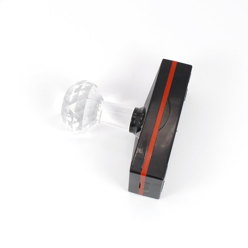 Custom Round Crystal Handle Stamp Pre Inked Office Customized business Logo Flash Office Stamp