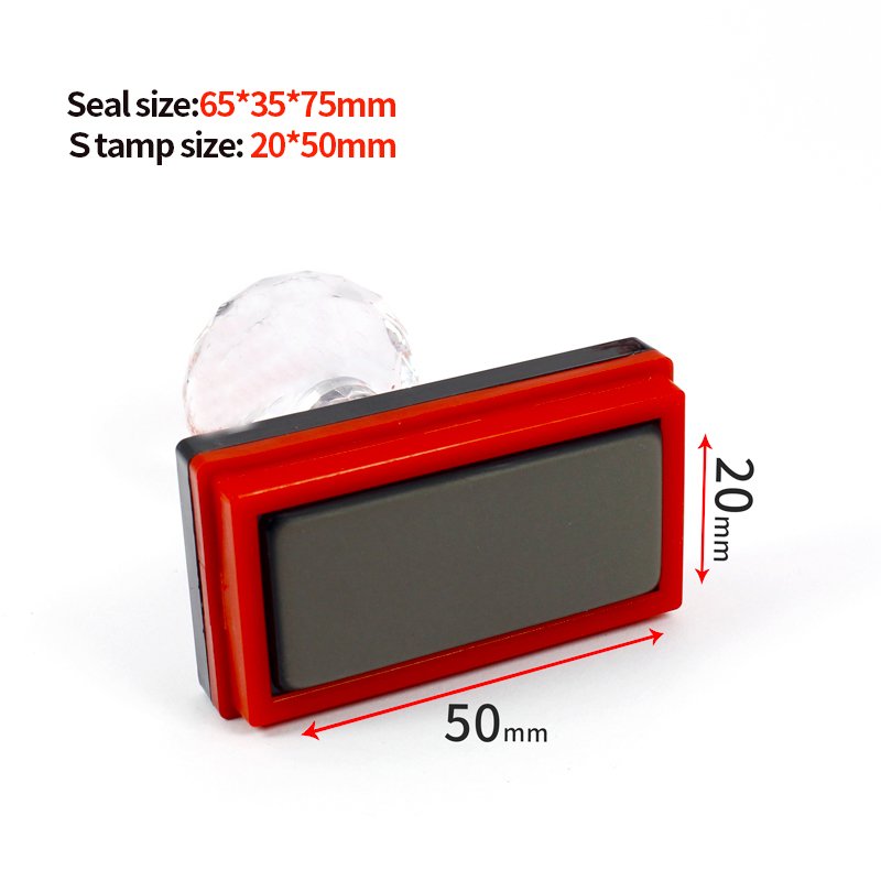 Custom Round Crystal Handle Stamp Pre Inked Office Customized business Logo Flash Office Stamp