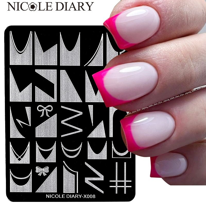 NICOLE DIARY Good Quality Directly Sale New Design Nail Salon Supplier Printing Pattern Nail Stamping Plate