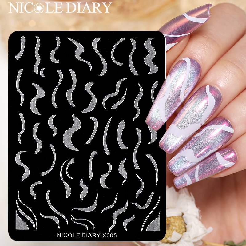 NICOLE DIARY Good Quality Directly Sale New Design Nail Salon Supplier Printing Pattern Nail Stamping Plate