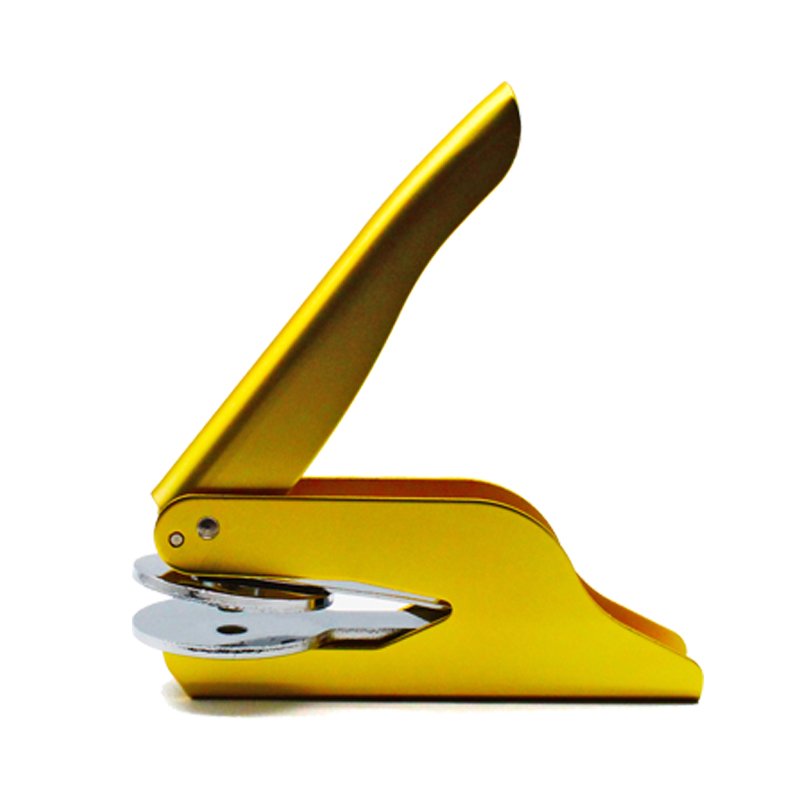 Personal Handle Desk Logo Paper Metal Embossing Seal Stamp