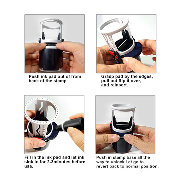 Factory Selling Stationery Customized Self Ink Automatic Office Rubber Stamp