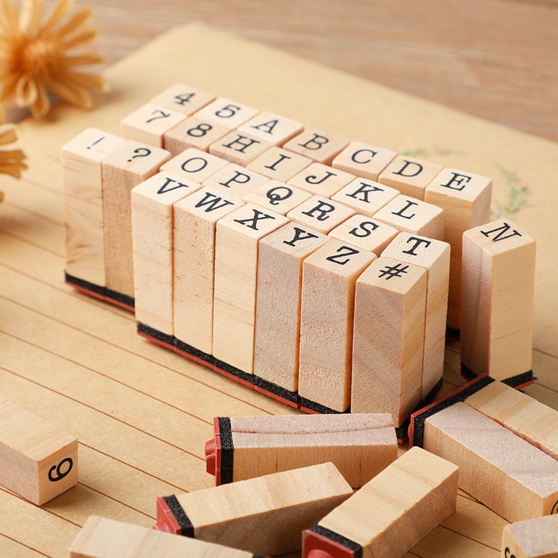 With clay 40pcs into letter stamps set alphanumeric symbols handbook stamps diy small stamps