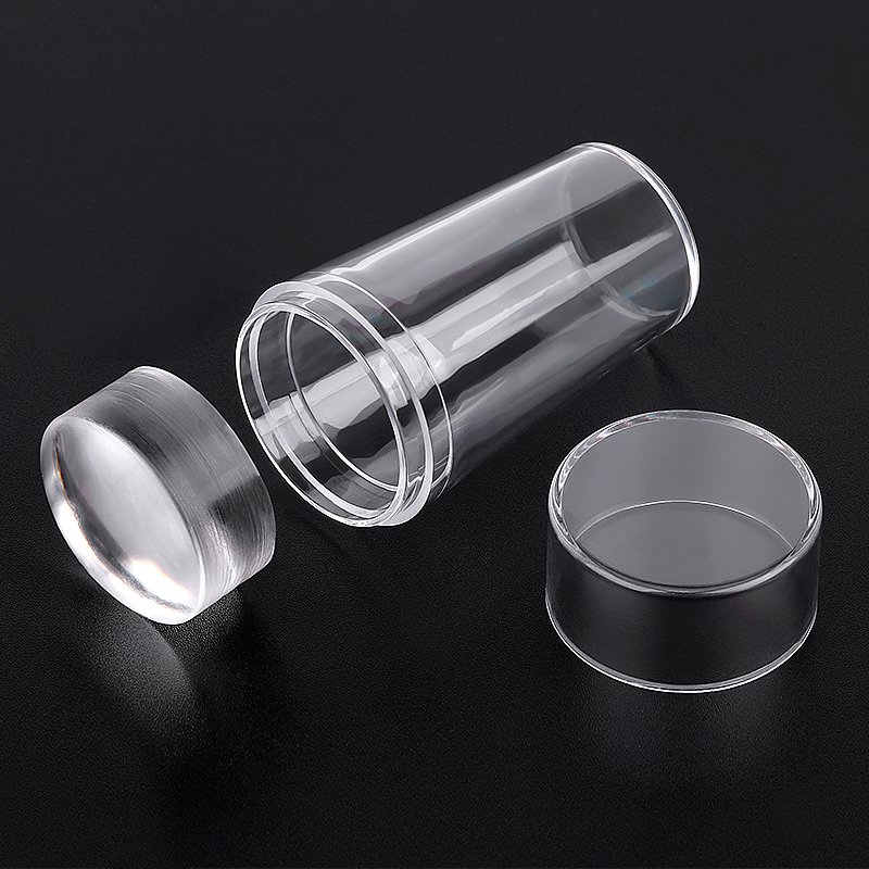 Transparent Silicone Nail Art Stamping Kit French Design For Manicure Plate Stamp Polish Seal Two Sides Stamper Scraper
