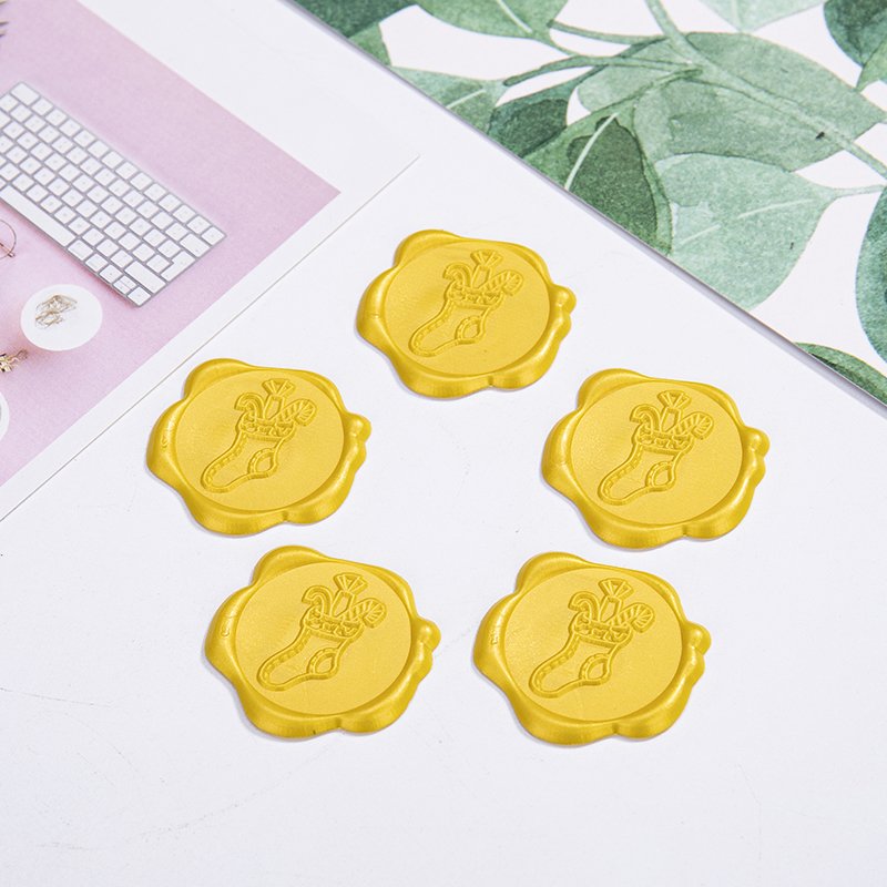 Christmas customized Guest Invitation Wedding bride event stationery customize Gift Wrapping self-adhesive Wax seal Sticker