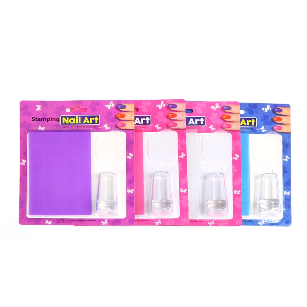 Stylish 9.5x14.5cm Plastic Nail Art Stamper Set Fashionable Printed Design for Beautiful Nails