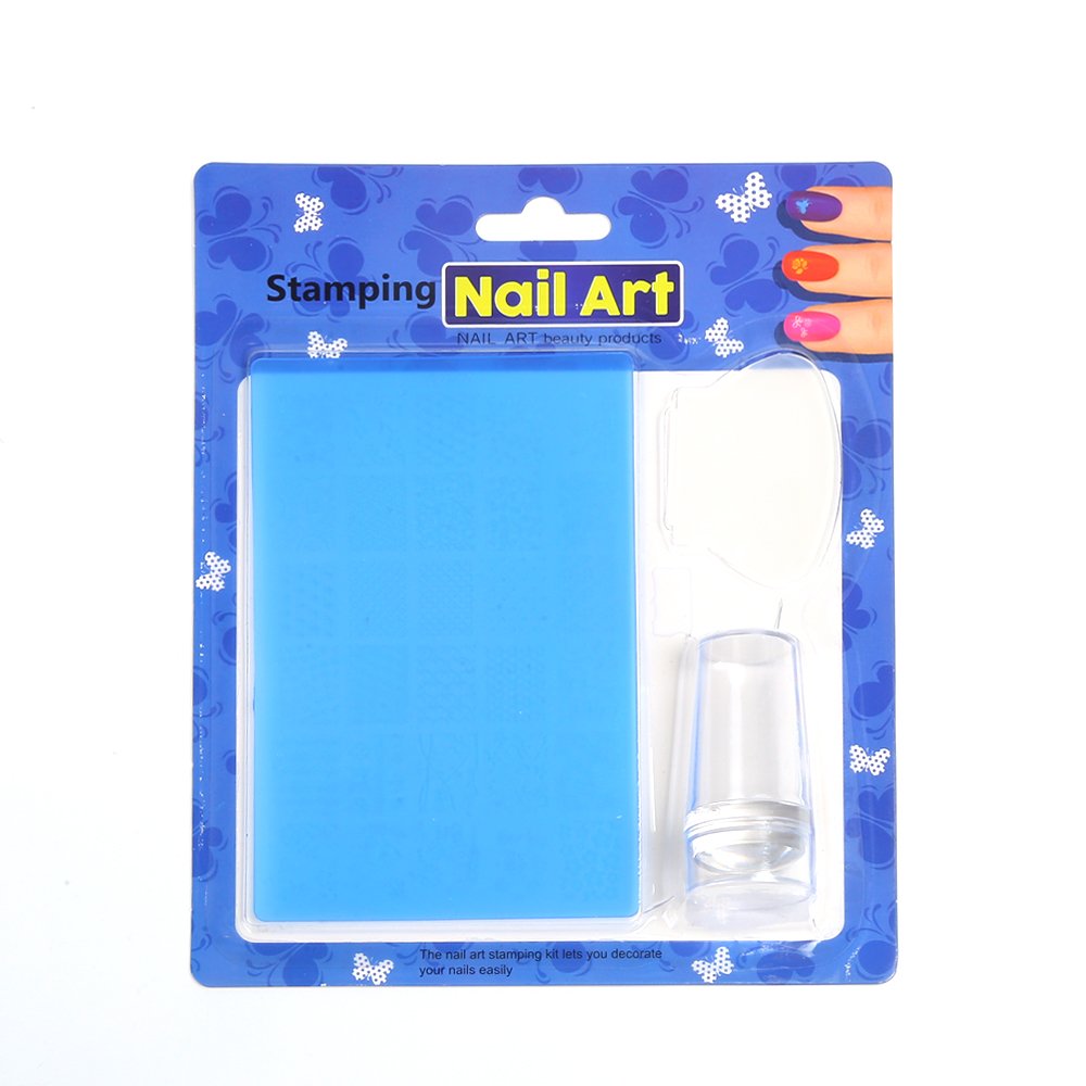 Stylish 9.5x14.5cm Plastic Nail Art Stamper Set Fashionable Printed Design for Beautiful Nails