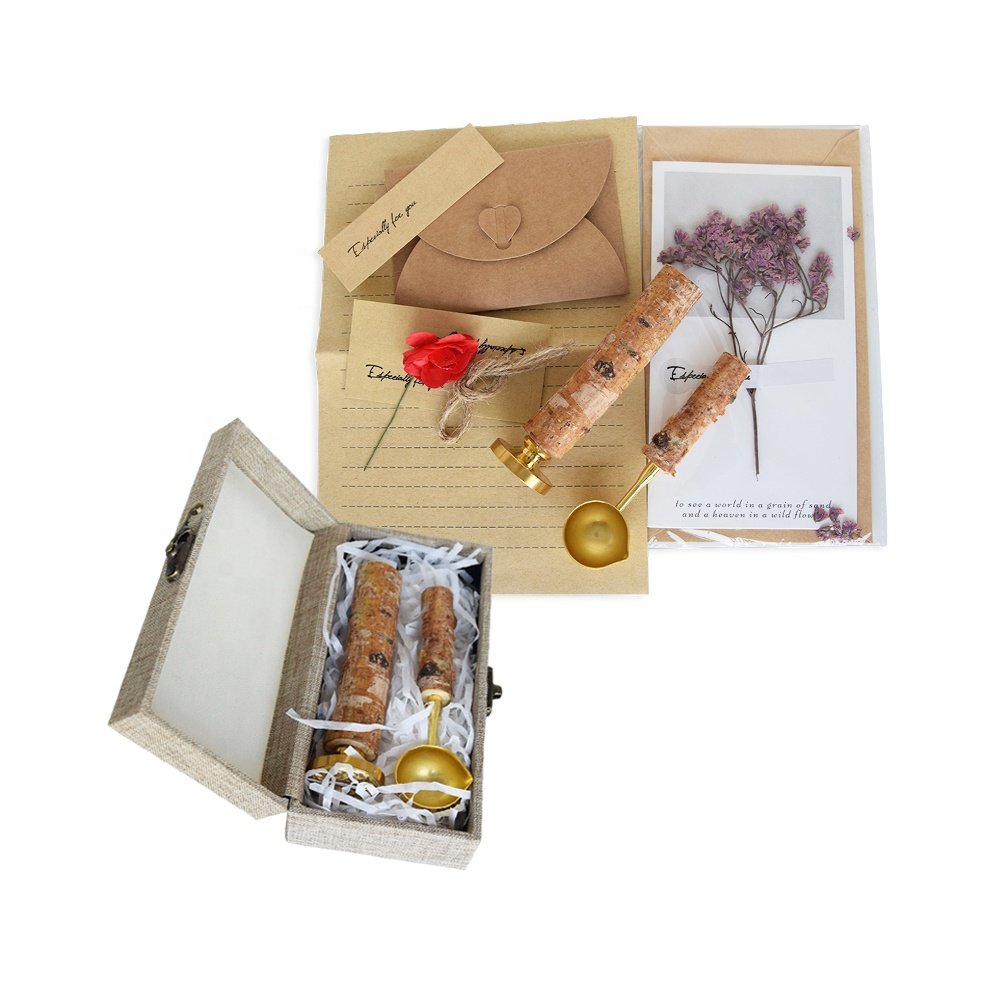 Muti sizes wood handle blank brass head wax seal stamp custom round square rectangle heart