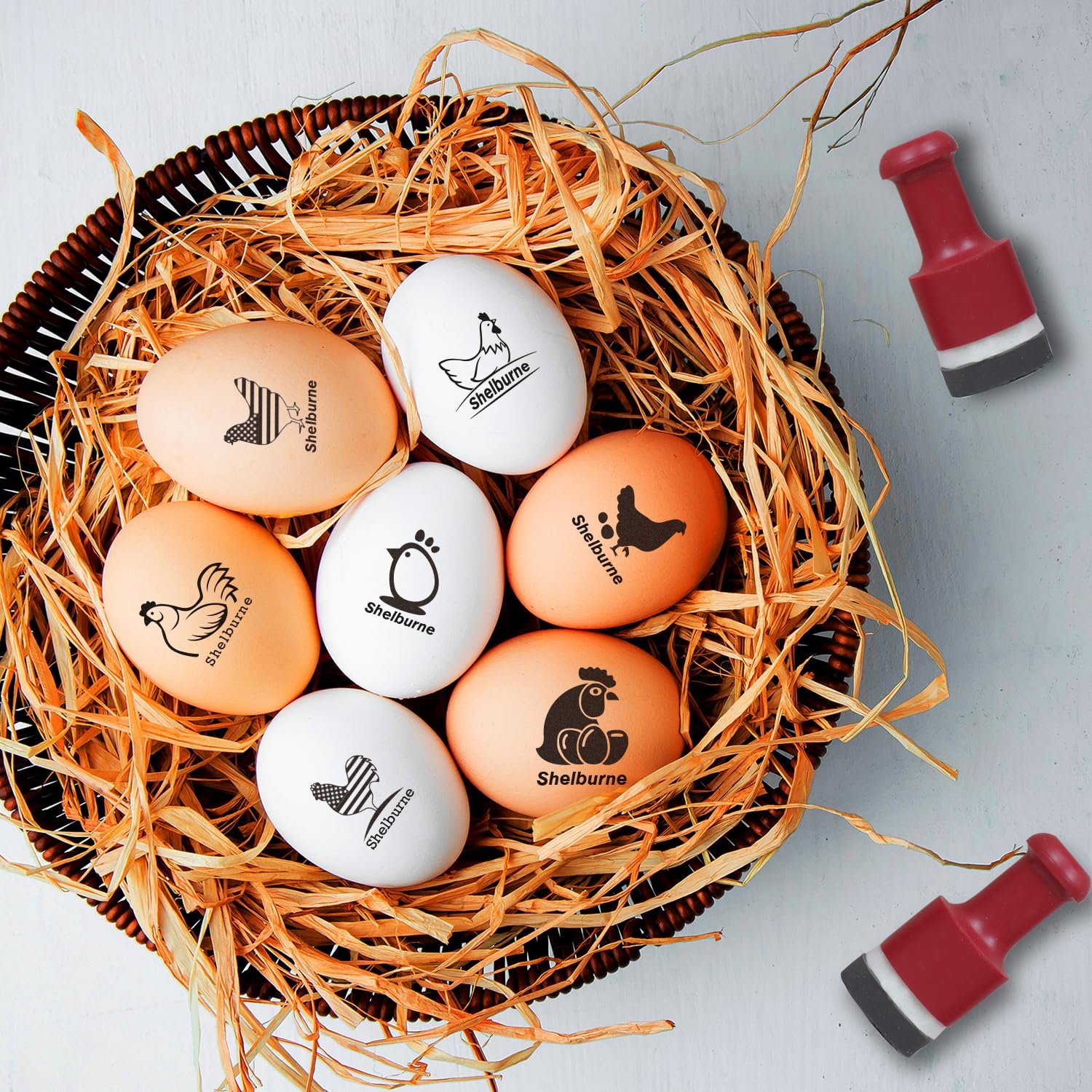 Factory wholesale custom chicken egg stamp egg date stamp stamp for eggs farm