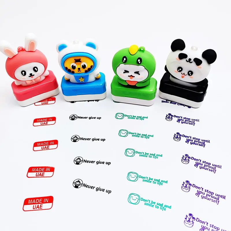 Children's Seal Ink Stamp Baby Kids Name Clothes Clothing Toy Stamps Custom Logo Rubber Teacher Cute Flash Stamp