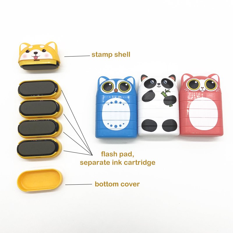 Manufacturer customize double-sided kids name stamp kids cloth stamp name stamp for children clothes