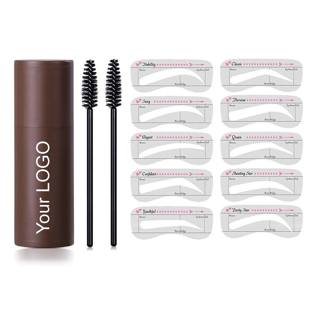 C020 OEM LOW MOQ Eye Brow Stamp And Stencil Stick Kit Henna Shaping Eyebrow Powder Waterproof three colors