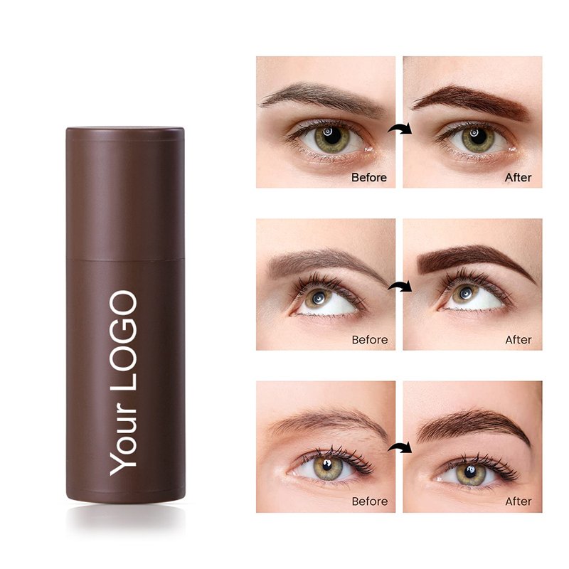 C020 OEM LOW MOQ Eye Brow Stamp And Stencil Stick Kit Henna Shaping Eyebrow Powder Waterproof three colors
