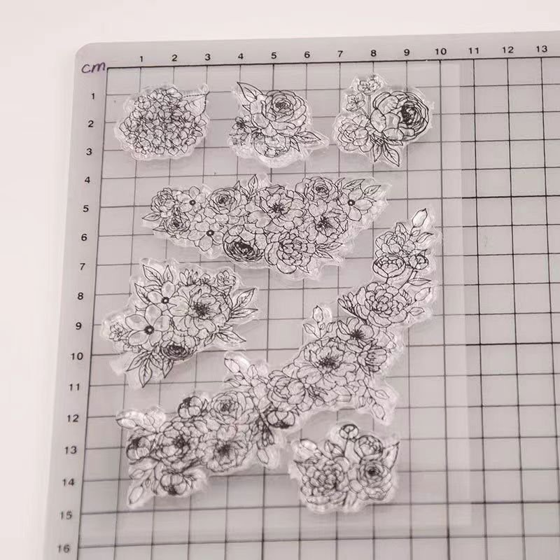 Low MOQ Custom Handmade Clear Reusable Decorative Rubber Stamps for Card Making, Craft Decoration and Scrapbooking