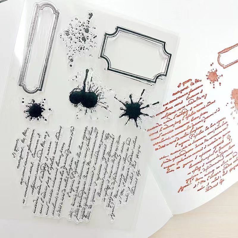 Low MOQ Custom Handmade Clear Reusable Decorative Rubber Stamps for Card Making, Craft Decoration and Scrapbooking