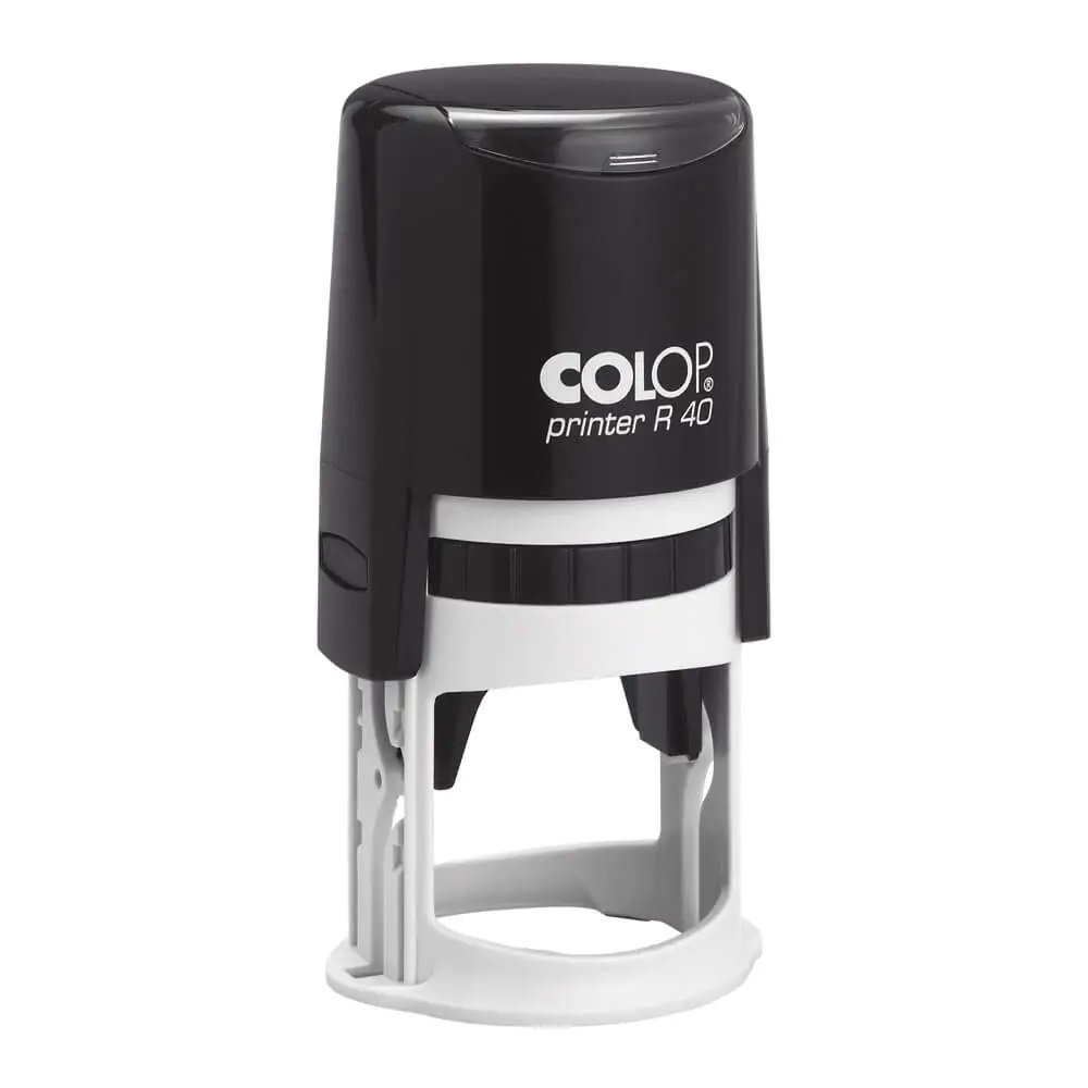 Round Stamp Self-Inking Rubber Office Stamp for office and business use No Stamp pad required Plastic Pad Color
