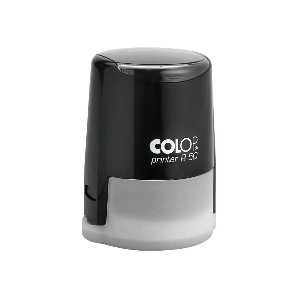 Round Stamp Self-Inking Rubber Office Stamp for office and business use No Stamp pad required Plastic Pad Color