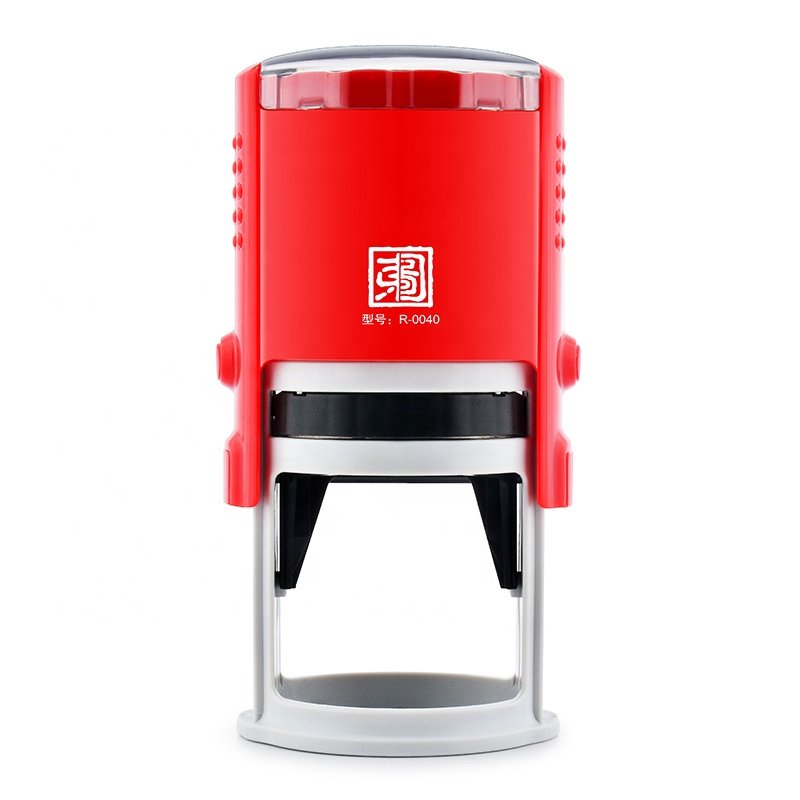 High Quality Medium Size Selfinking stamp 40 mm Round Rubber Seal Self Inking Stamp Personal Office Fiscal Logo Stamps