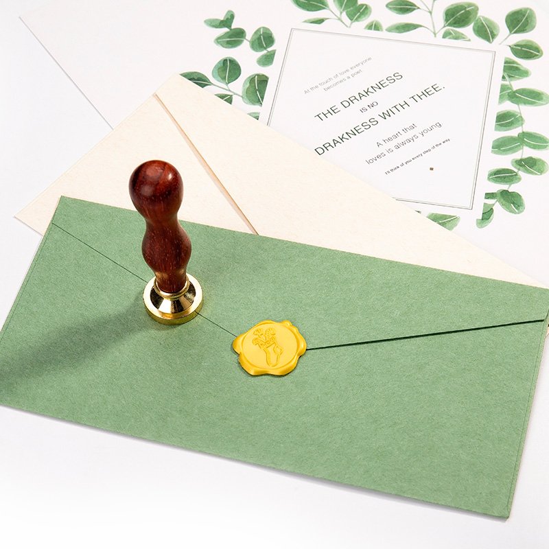 Colour Custom Wax Seal Stamp Stickers for Envolop Wedding card Red wine