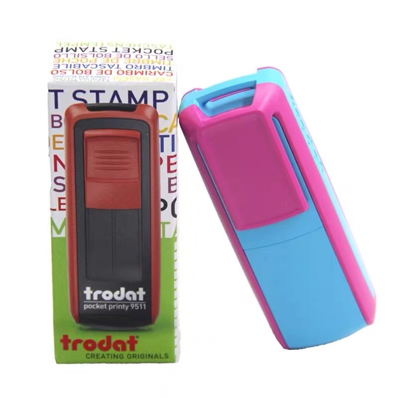 good quality trodat 9512 office automatic pocket stamp 47*18mm self inking stamp