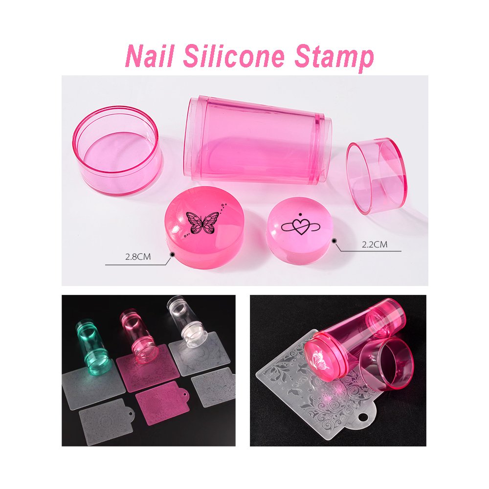 Professional-Looking Double-Headed Silicone Nail Art Stamper Manicure Seal for Beautiful Nails