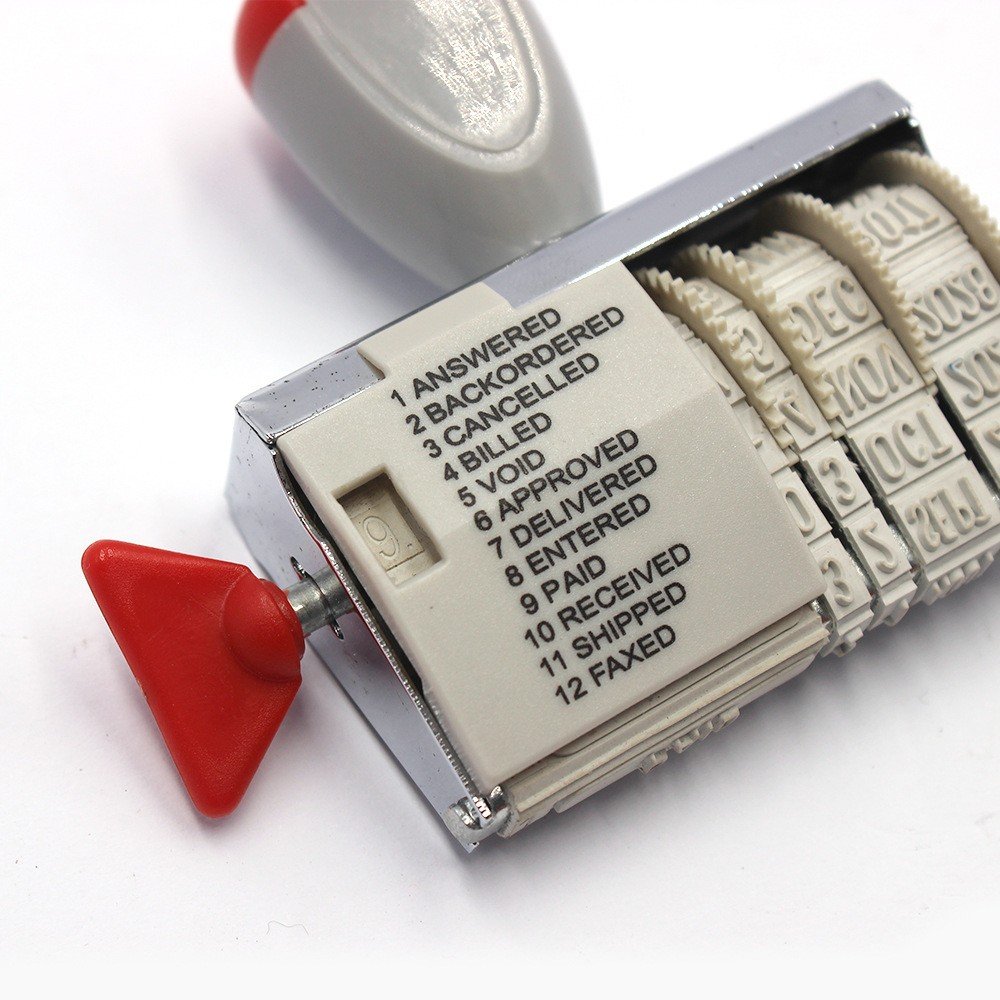Self-Inking Concrete Stamp Rollers with Plastic Handle & Date Stamp Ink Material Product