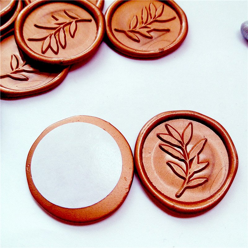 Factory Cheap Price Custom Wax Seal Sticker Self-adhesive Water-resistant 3D Sealing Wax Stickers for wedding invitation