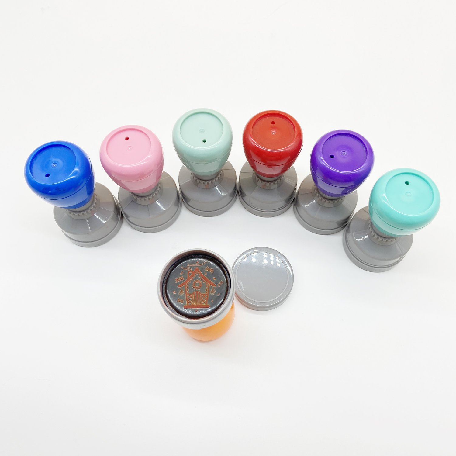 High quality custom flash stamp eco-friendly pre-ink logo rubber stamp for decoration