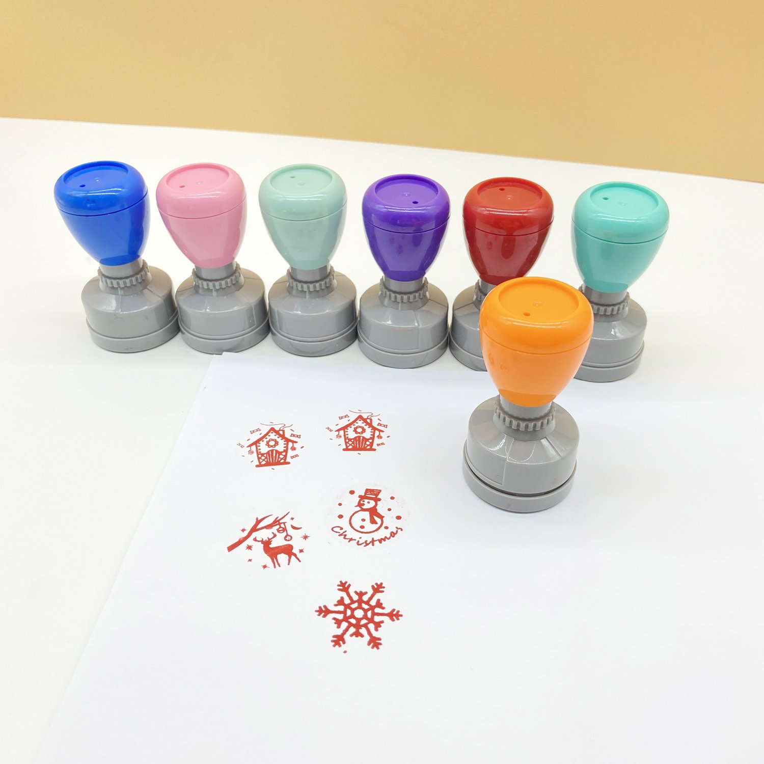 High quality custom flash stamp eco-friendly pre-ink logo rubber stamp for decoration