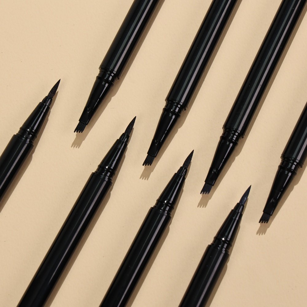 New double head eyebrow pencil eyeliner 2-in-1 Lazy high-gloss waterproof eye makeup